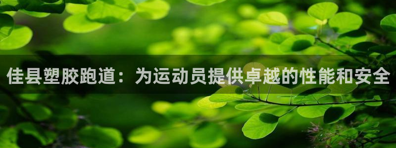尊龙凯时美金能提取吗：佳县塑胶跑道：为运动员提供卓越