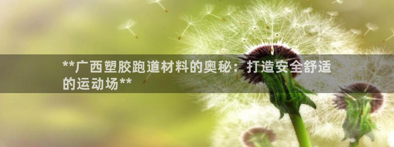 尊龙凯时贴吧：**广西塑胶跑道材料的奥秘：打造安全舒适
的运动场**