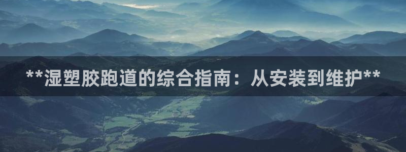 ag尊龙凯时俱乐部：**湿塑胶跑道的综合指南：从安装到维护**
