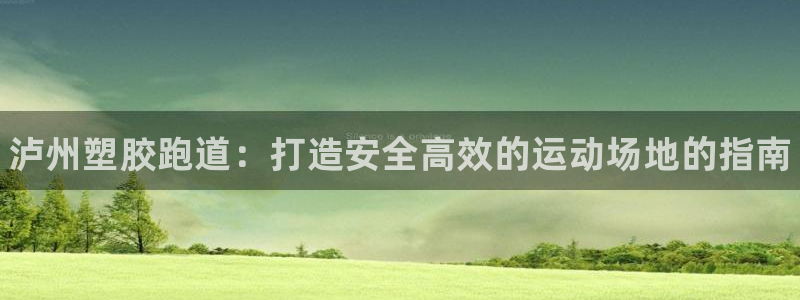 凯时官网手机版下载：泸州塑胶跑道：打造安全高效的运动场地的指