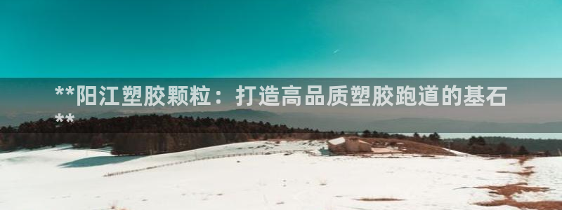 尊龙凯时人生就是搏官方网站：**阳江塑胶颗粒：打造高品质塑胶